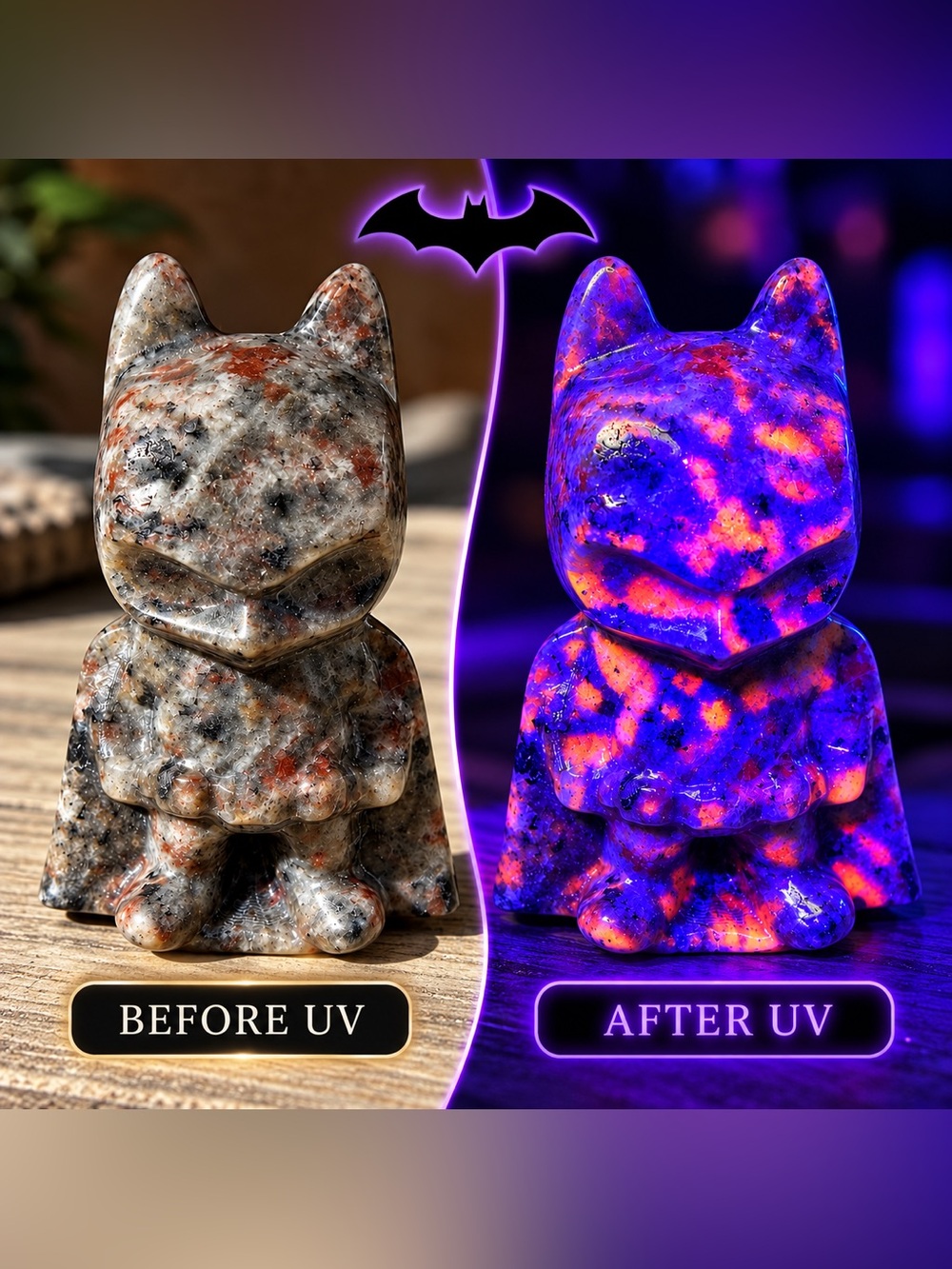 🦇✨ UV REACTIVE BATMAN CARVING ✨🦇